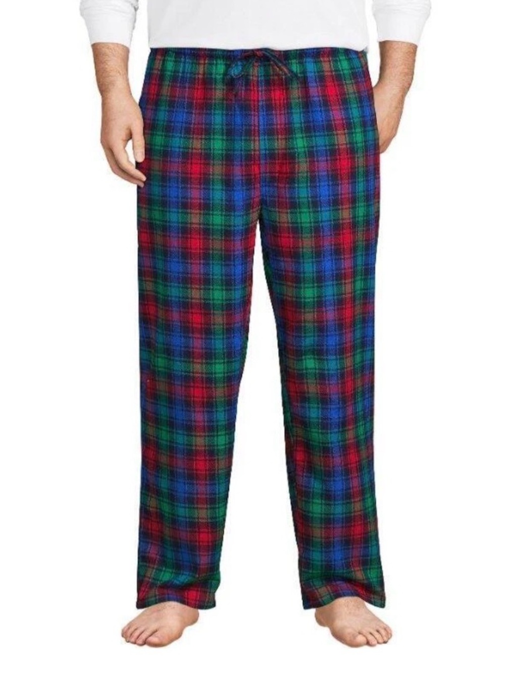 Lands End Men's Unisex Plaid Lounge Pants L Pajama Pants Flannel Cabincore